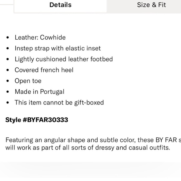 BY FAR Nayla heel Sandals Nude - Size 11 (EU 41) square toe strappy - Picture 8 of 8